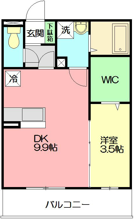 ティーロワ湘南 202号室 間取り