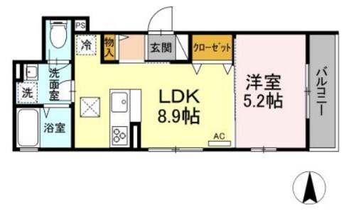 渚 301号室 間取り