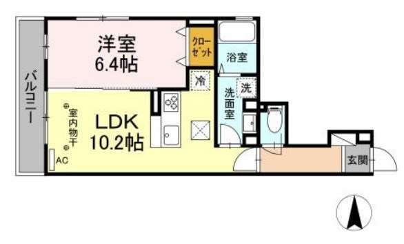 渚 203号室 間取り