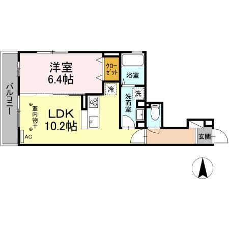 渚 303号室 間取り