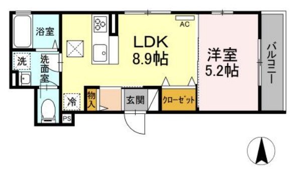 渚 205号室 間取り