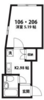 ルミネ代官 206号室 間取り