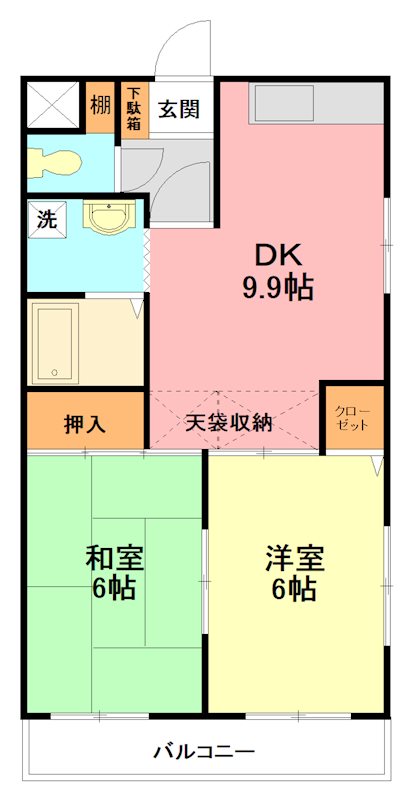 リバーシティ中山Ｂ棟 301号室 間取り