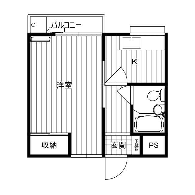さいわいハイツ 203号室 間取り