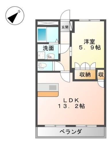 ヴァンベール 105号室 間取り