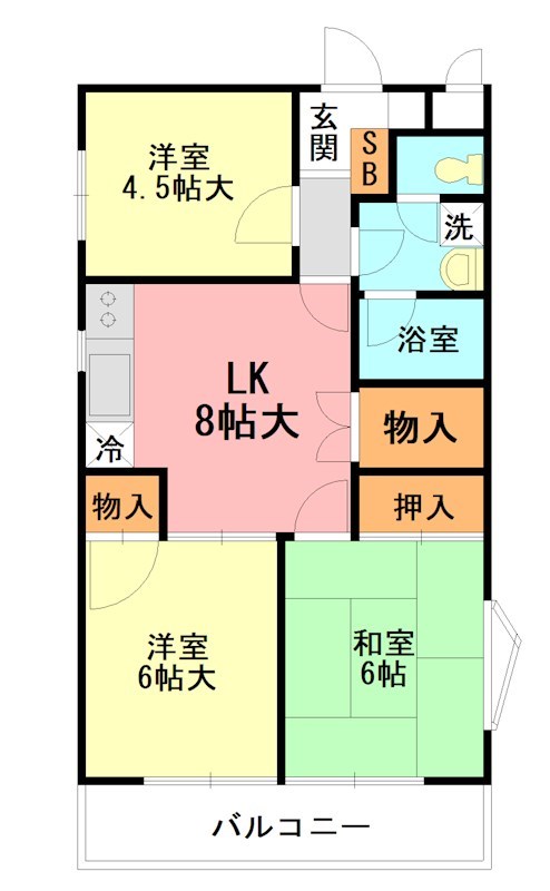 ロッキーホーム寿町 402号室 間取り