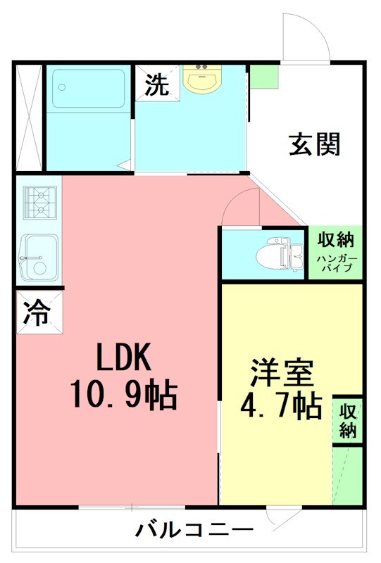 Blu legna(ブルーレーニャ) 201号室 間取り