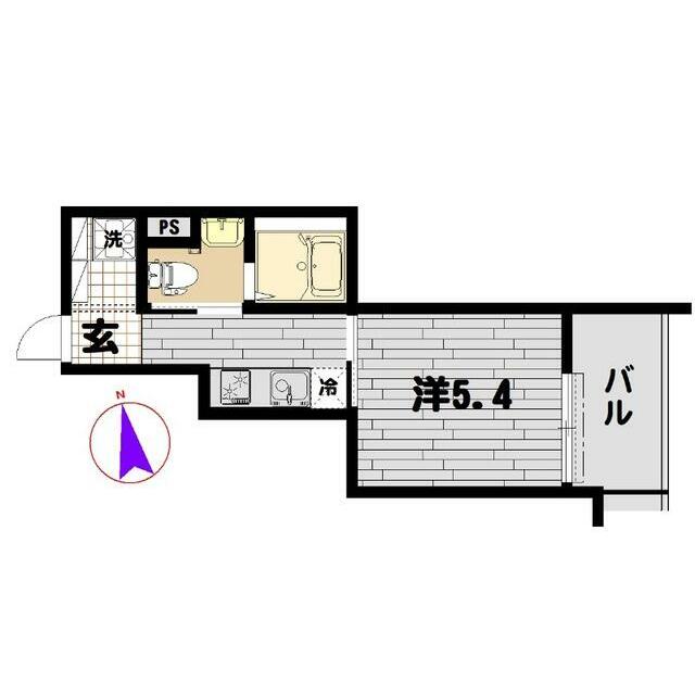 Ｌａｐｌａｇｅ材木座 202号室 間取り