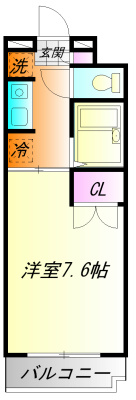 ラベーラ 204号室 間取り