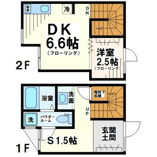 ヒュッゲユキノシタ A号室 間取り