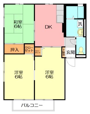 リーベンハイムB 201号室 間取り