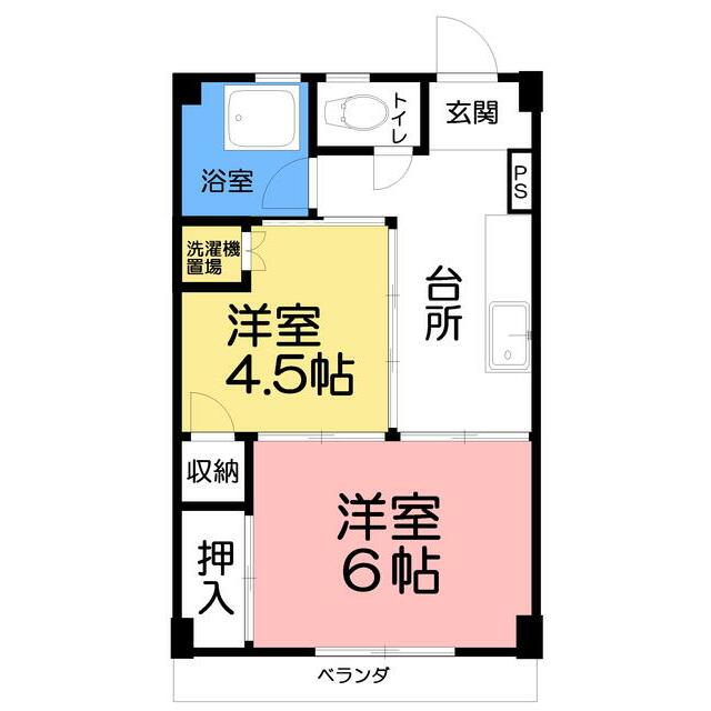 由比ガ浜コーポ 302号室 間取り