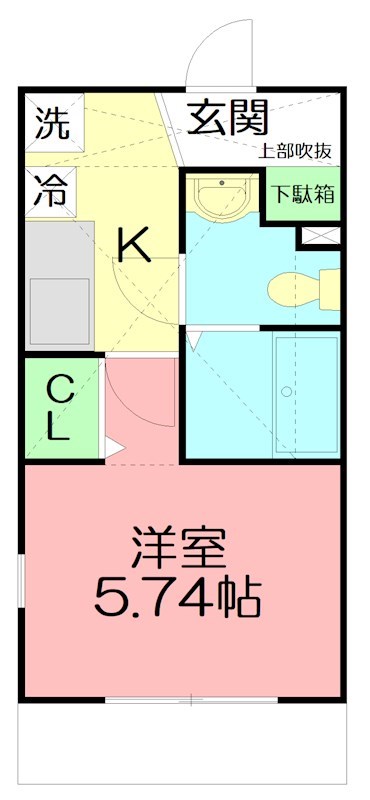 レベアス片瀬江ノ島WEST 101号室 間取り