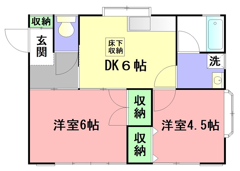 リヴィエールフクイ 101号室 間取り