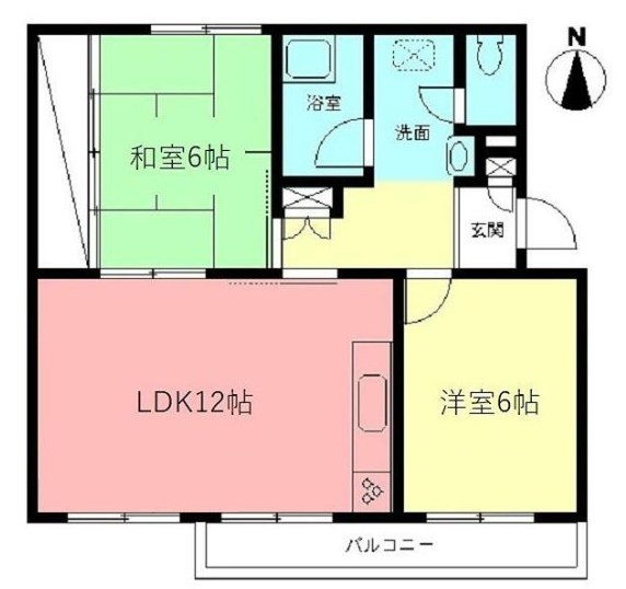 ヒルテラス唐池 306号室 間取り