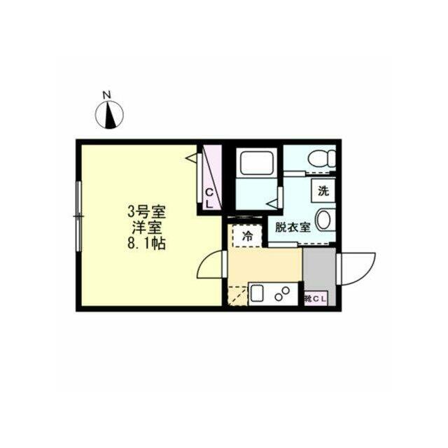 ベイルーム本厚木旭町 103号室 間取り