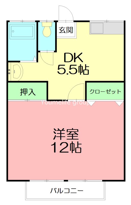 コーポ池田 207号室 間取り