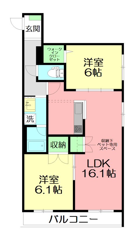 プランドール鎌倉イースト 301号室 間取り