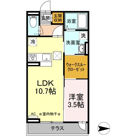 ルミエール本厚木 202号室 間取り