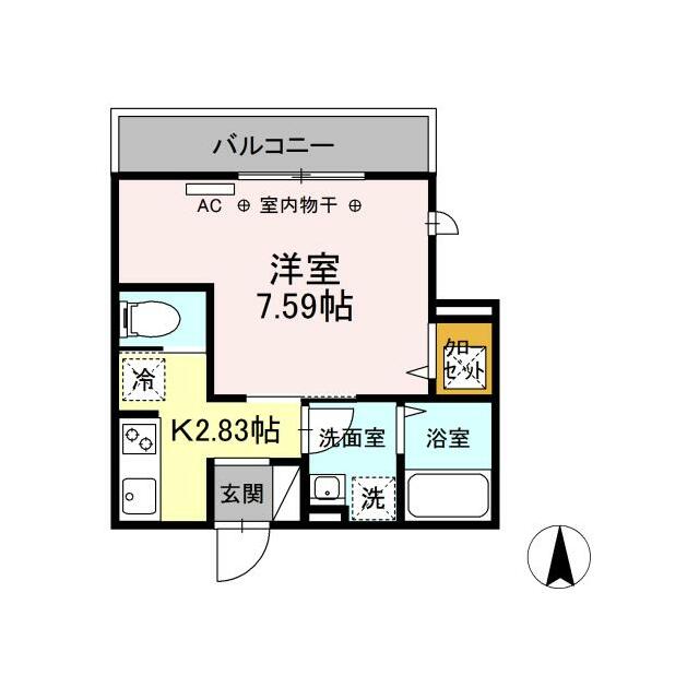 プランドール湘南 103号室 間取り