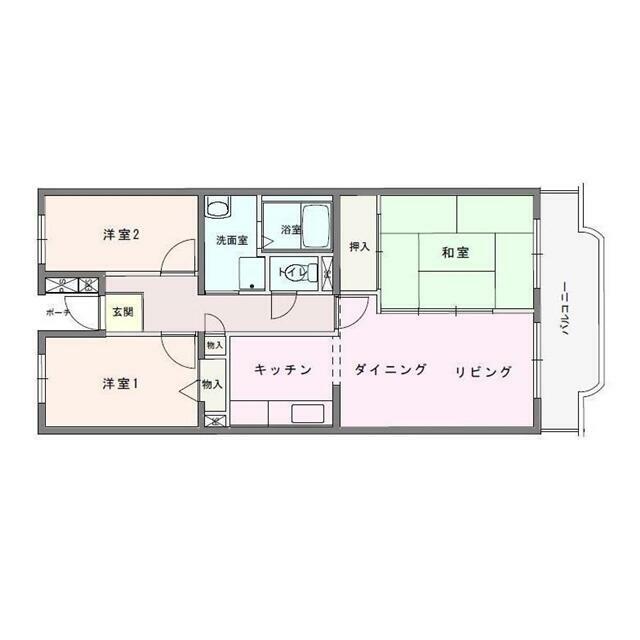 フォーレスト城北Ａ棟 302号室 間取り