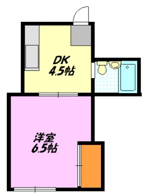三洋ハイツ J号室 間取り