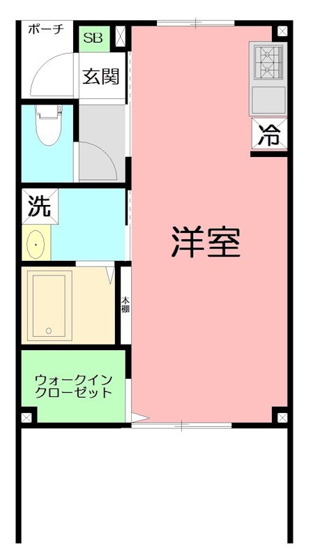lifeship C C13号室 間取り