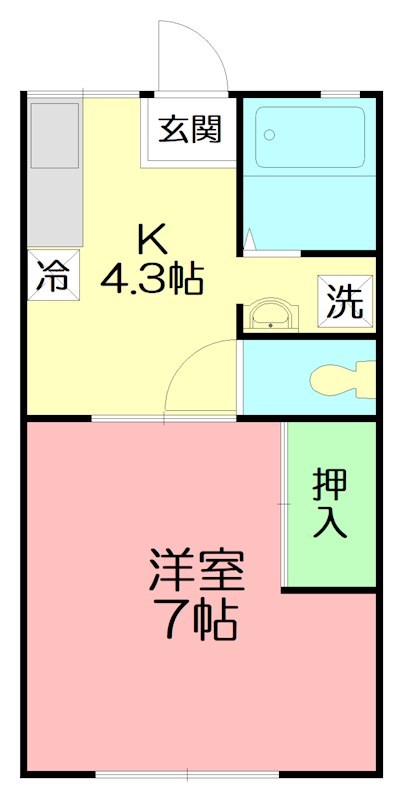 メゾンイシガミ  203号室 間取り