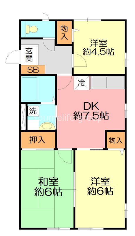 シティハイム向日葵 205号室 間取り