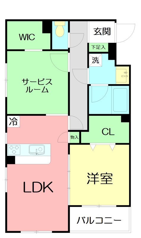 HIGH LANDHONSON 103号室 間取り