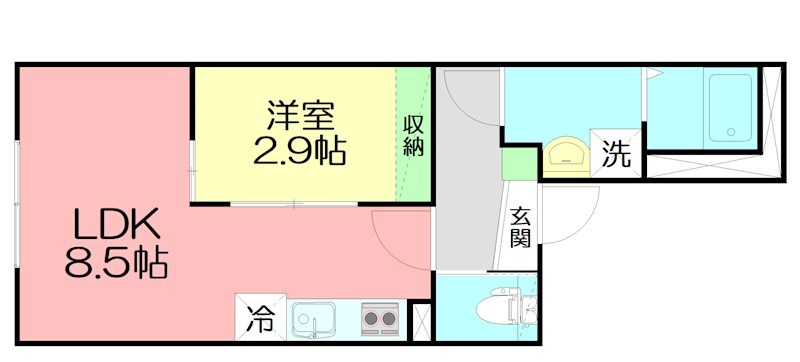 リリィ 102号室 間取り