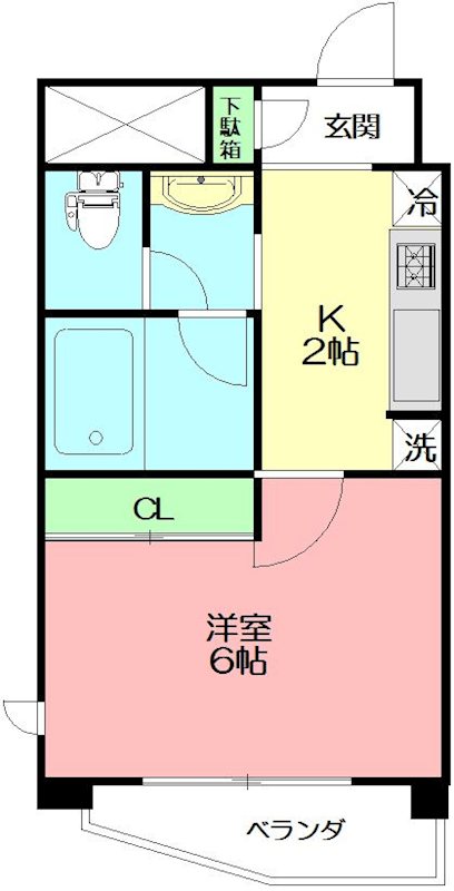 ヴァンヴェール２ 201号室 間取り