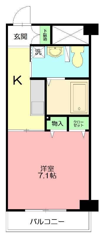 リトルパウ 206号室 間取り