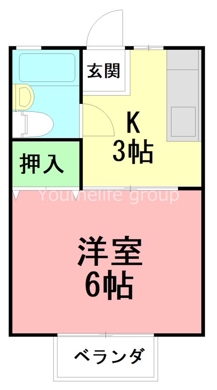 コーポサンライズ 202号室 間取り