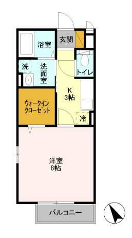 プラナ鵠沼  202号室 間取り