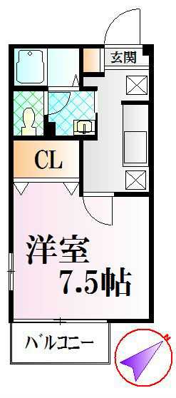 パインヒル鵠沼 103号室 間取り