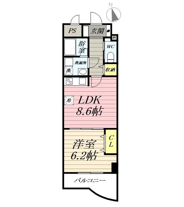 ランドパークスヤマ 302号室 間取り
