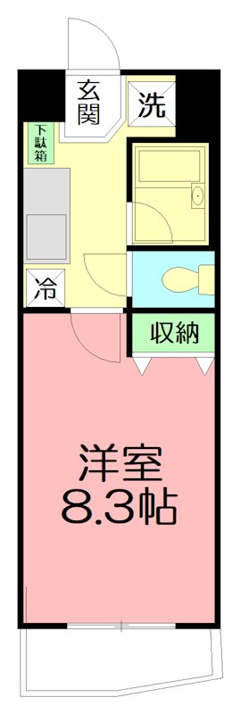 グランレスパス 217号室 間取り