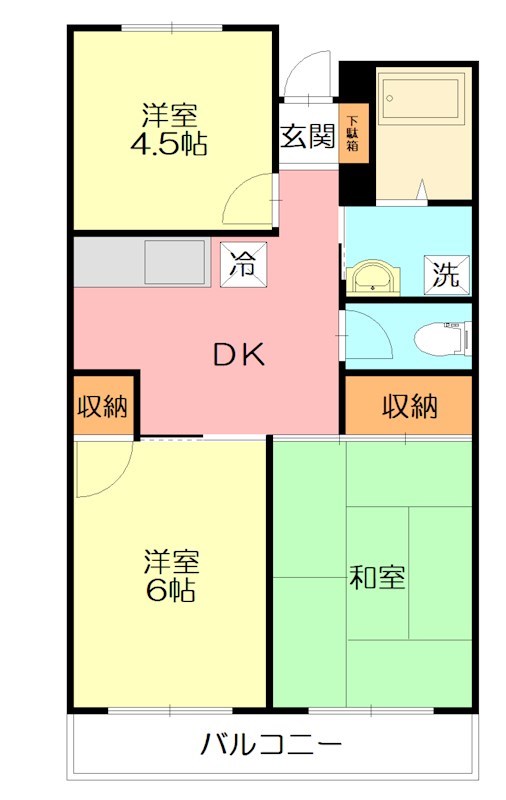 シーサイドテラス 103号室 間取り