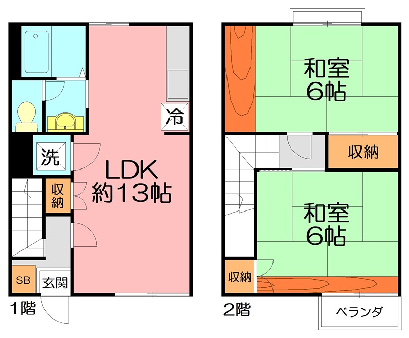 サンベルテ戸塚 7号室 間取り