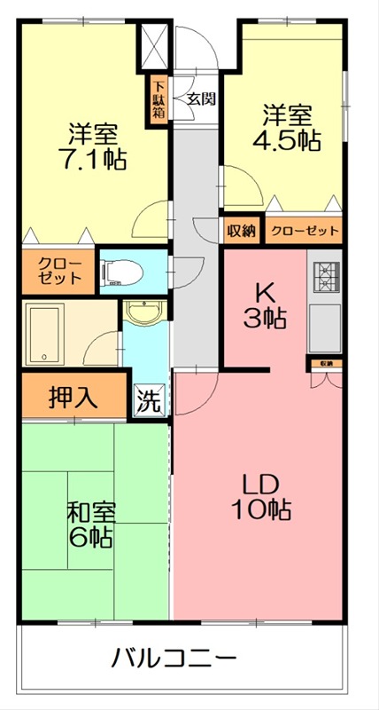 ルミエール泉 201号室 間取り