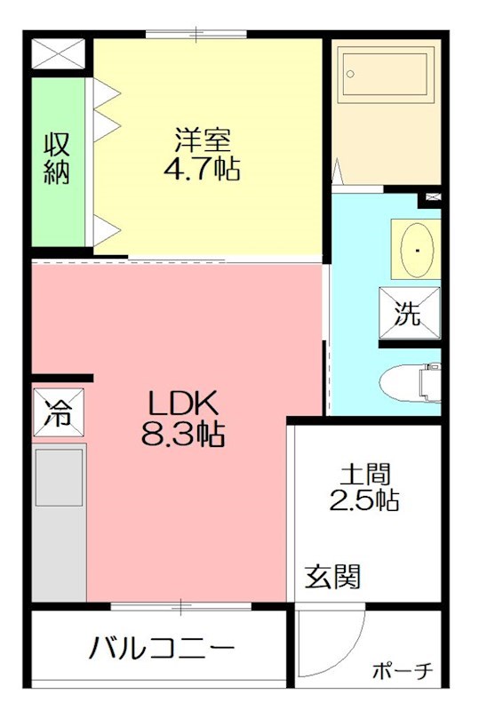 lifeship D D13号室 間取り