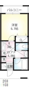Casa Mila  203号室 間取り