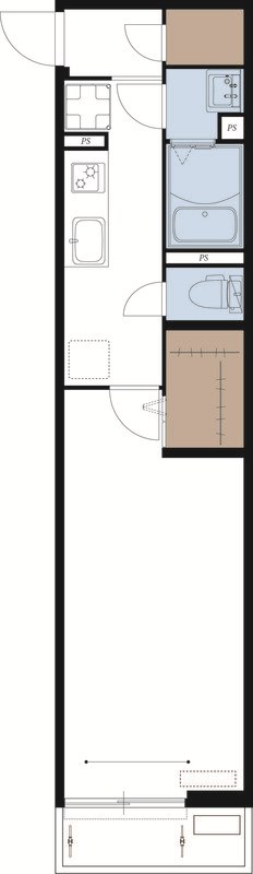 ヴィラ立場 110号室 間取り