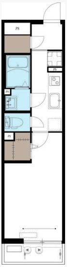 ヴィラ立場 205号室 間取り