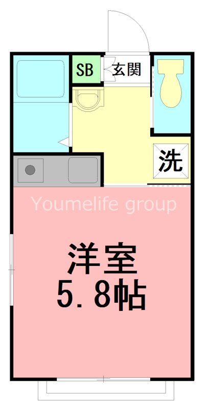 コーポフェスタ 103号室 間取り