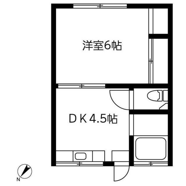 井村荘2号棟 2-2号室 間取り