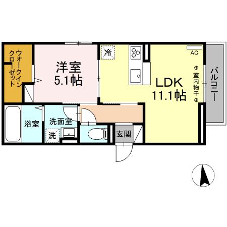 グレイス長後 303号室 間取り