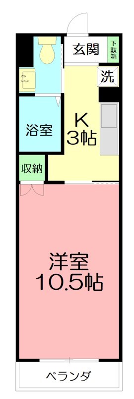 confor鴨宮 302号室 間取り