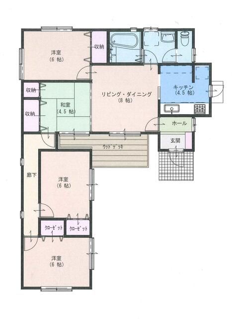 金子貸家16 間取り